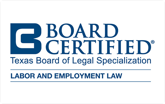 Texas board of legal specializations Board Certified badge
