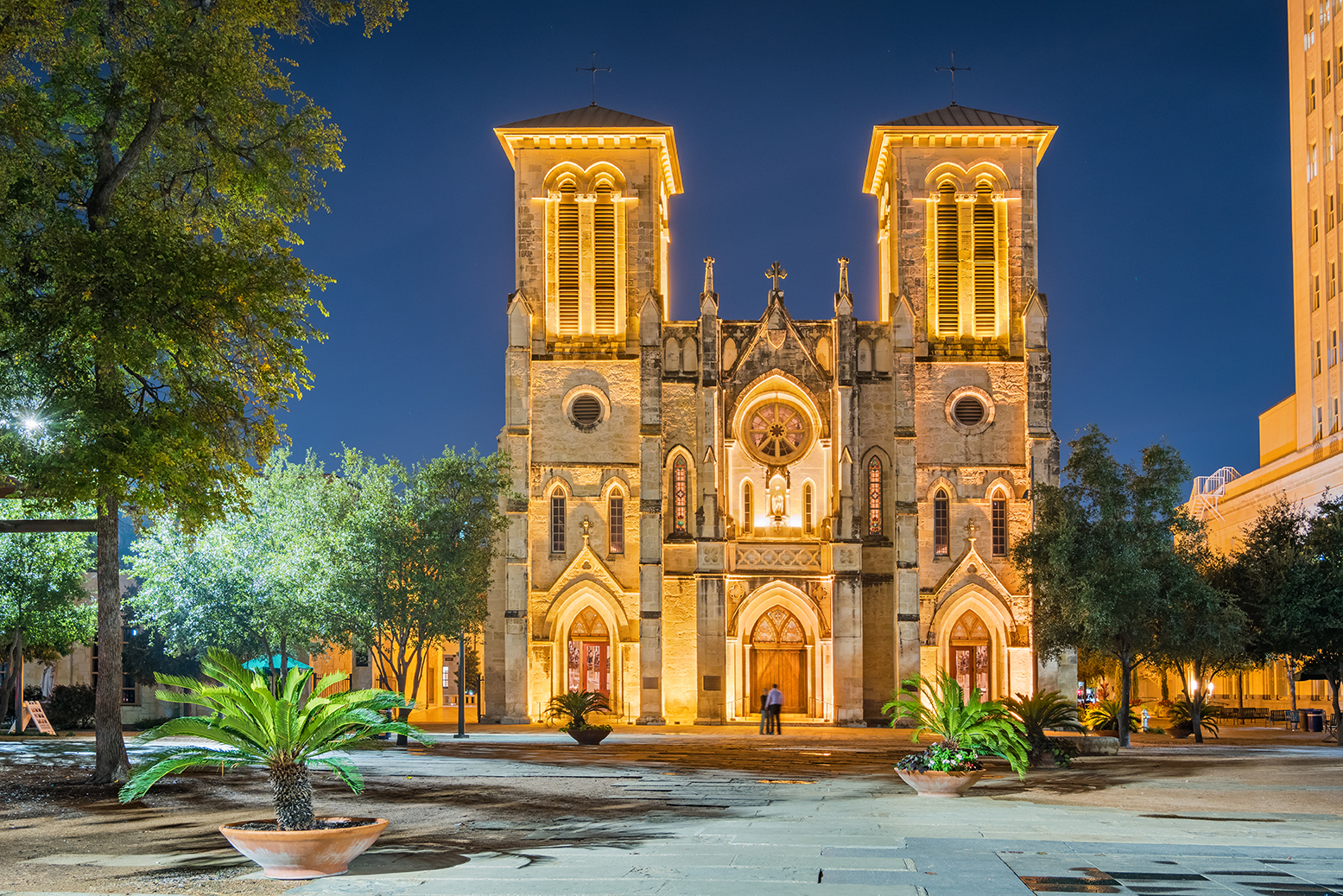 San Fernando Cathedral in downtown San Antonio Texas USA